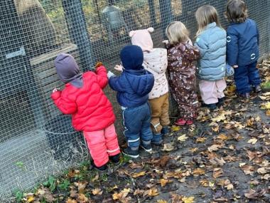 Børn på tur udenfor